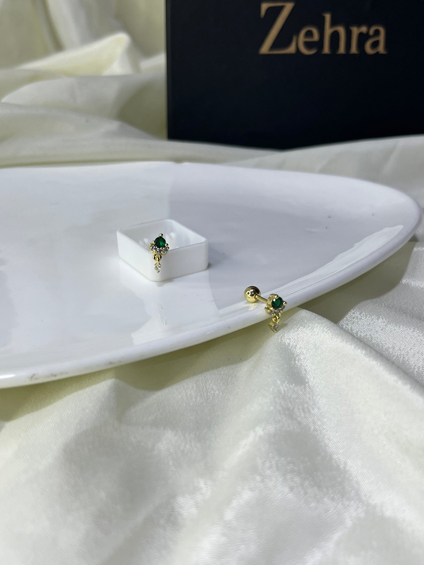 Green Stone Hanging Pair
