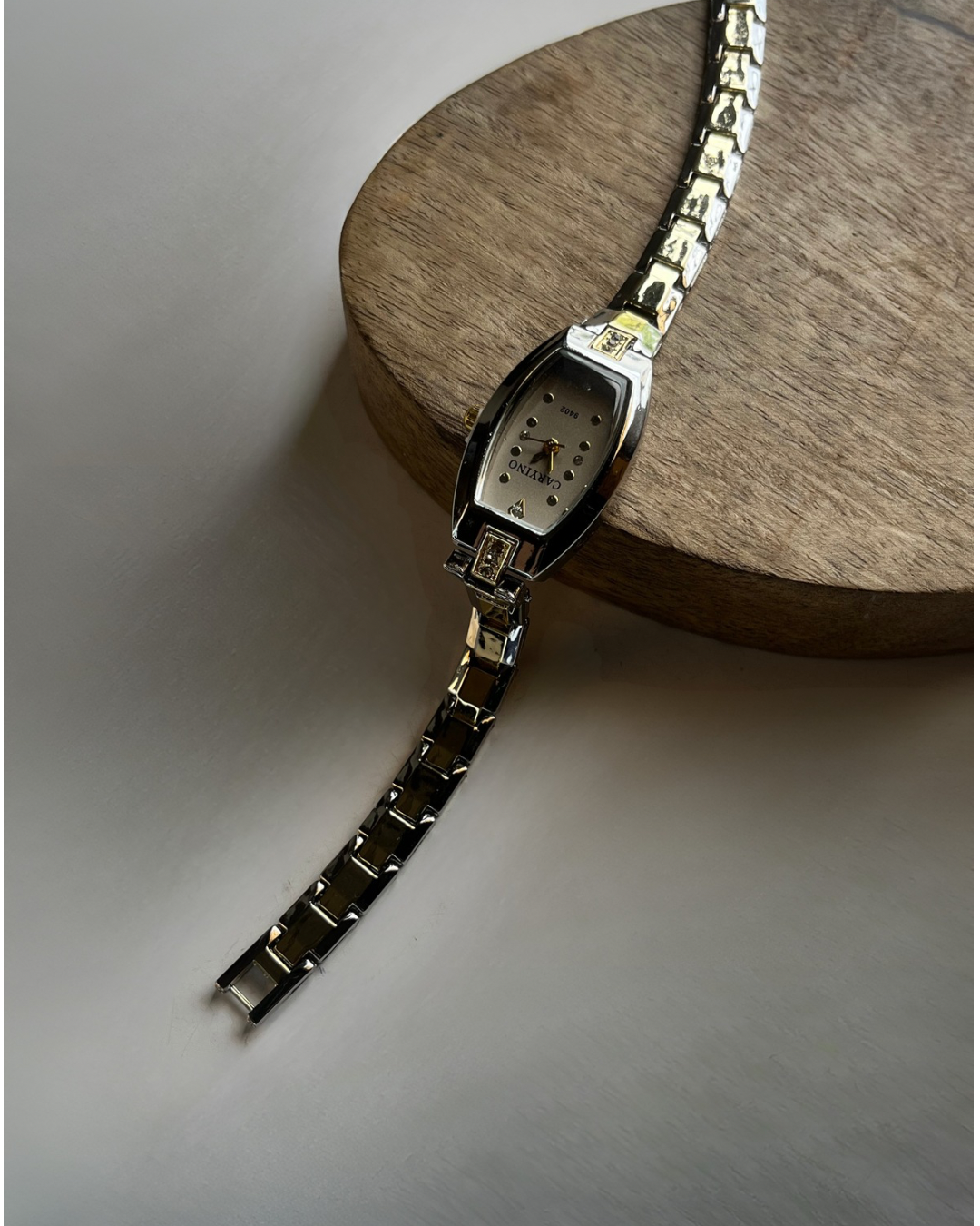Silver and Golden watch
