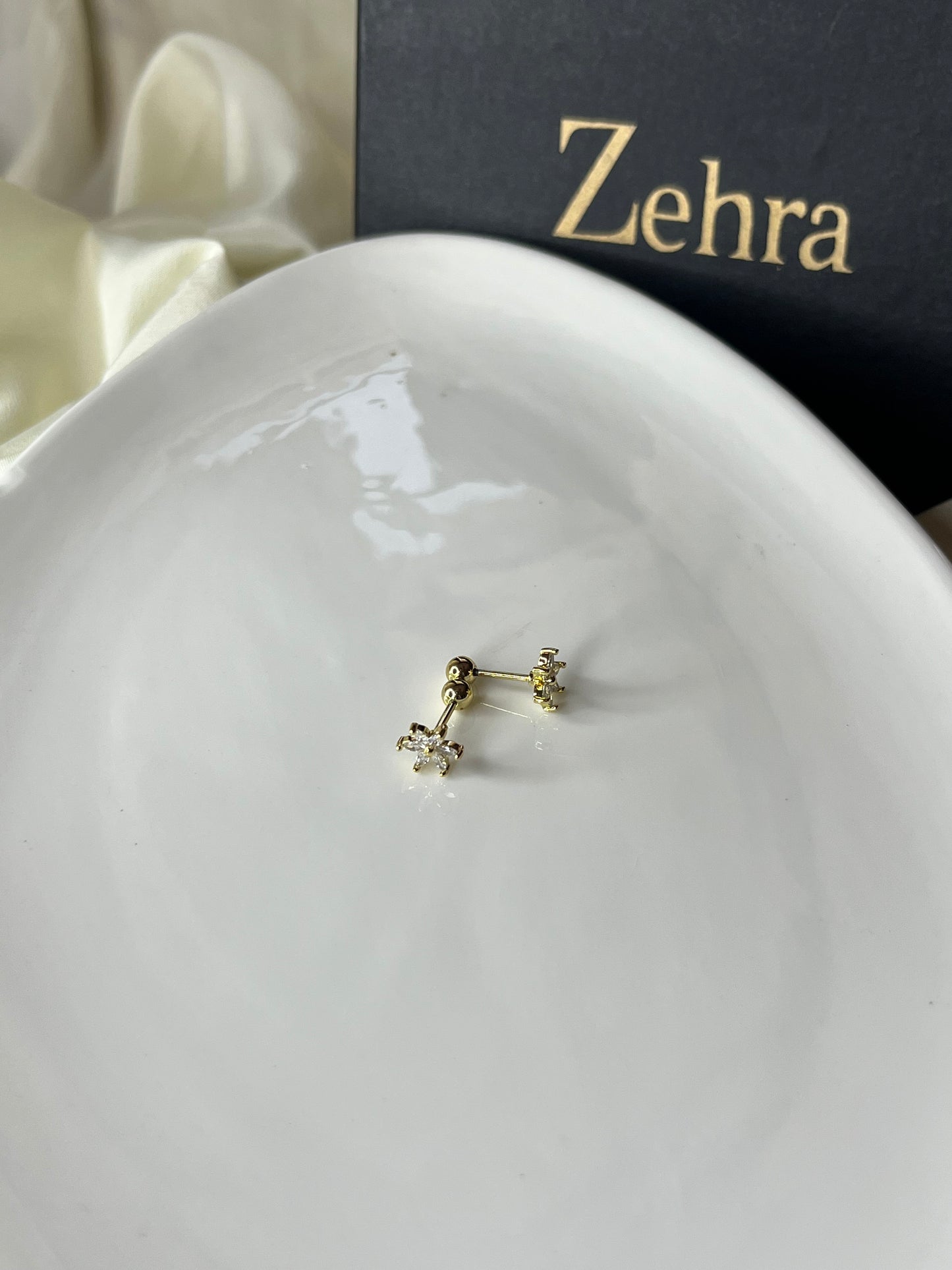 Flower Studs Pair