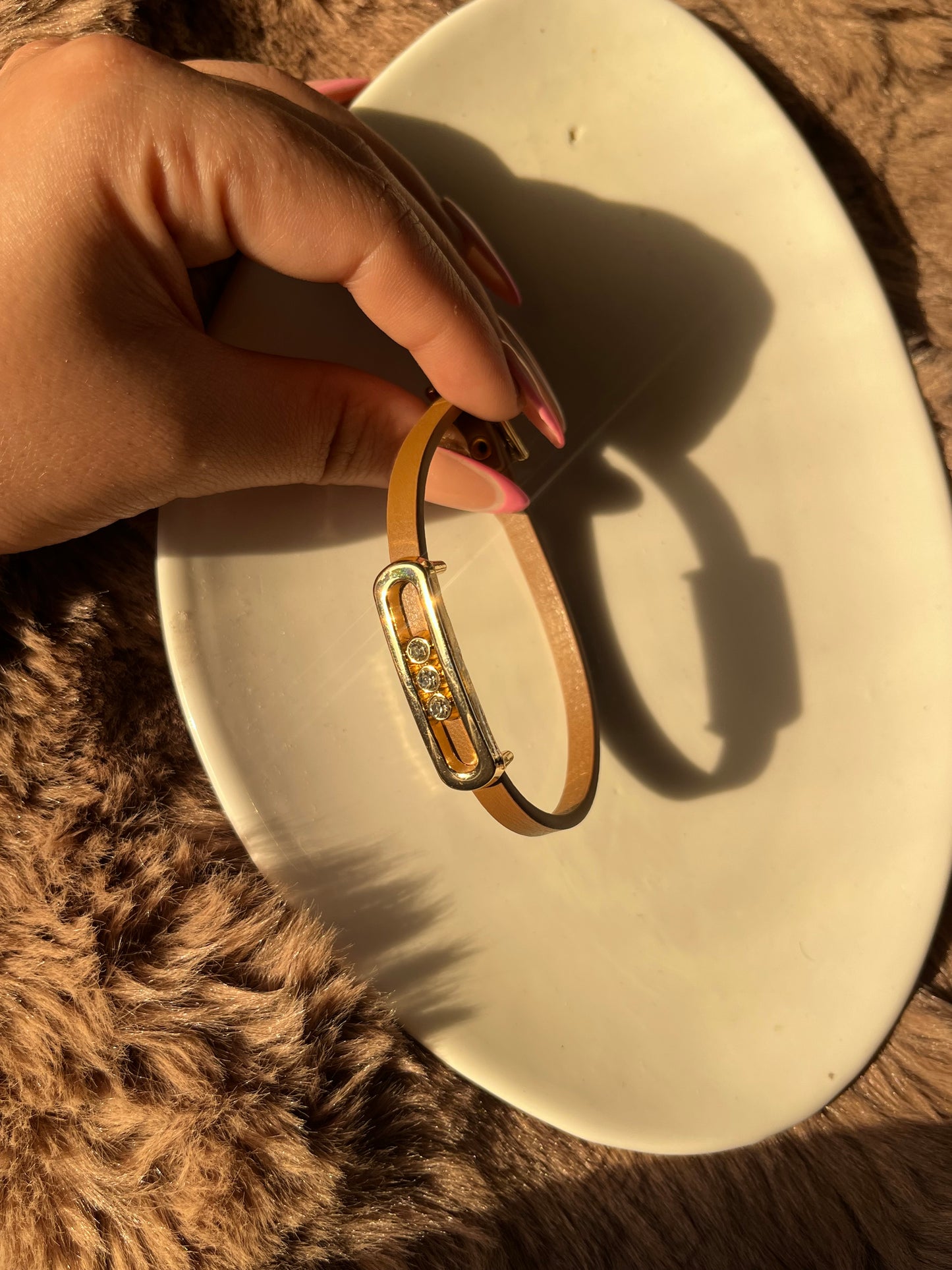 Messika leather bracelet