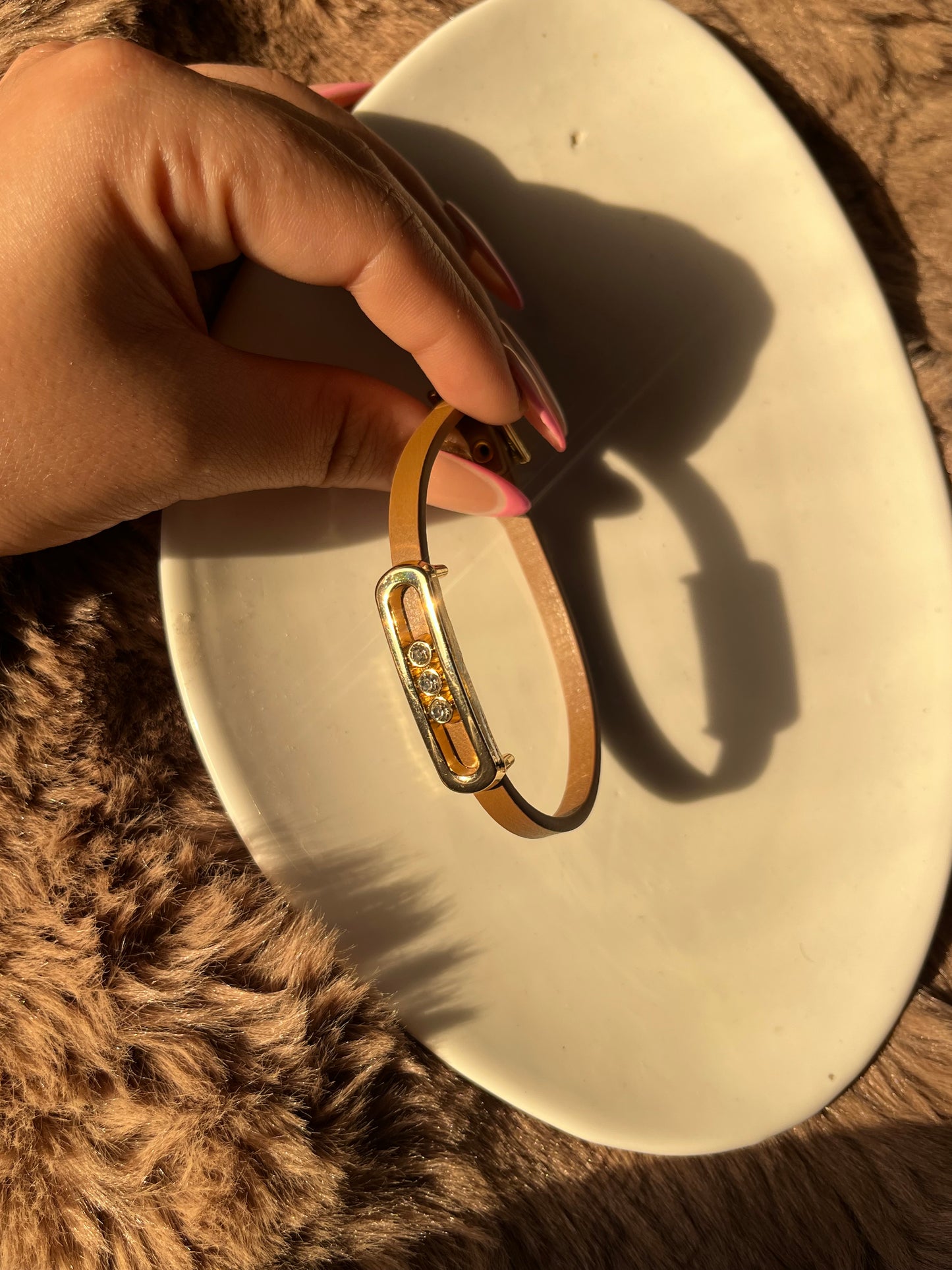 Messika leather bracelet