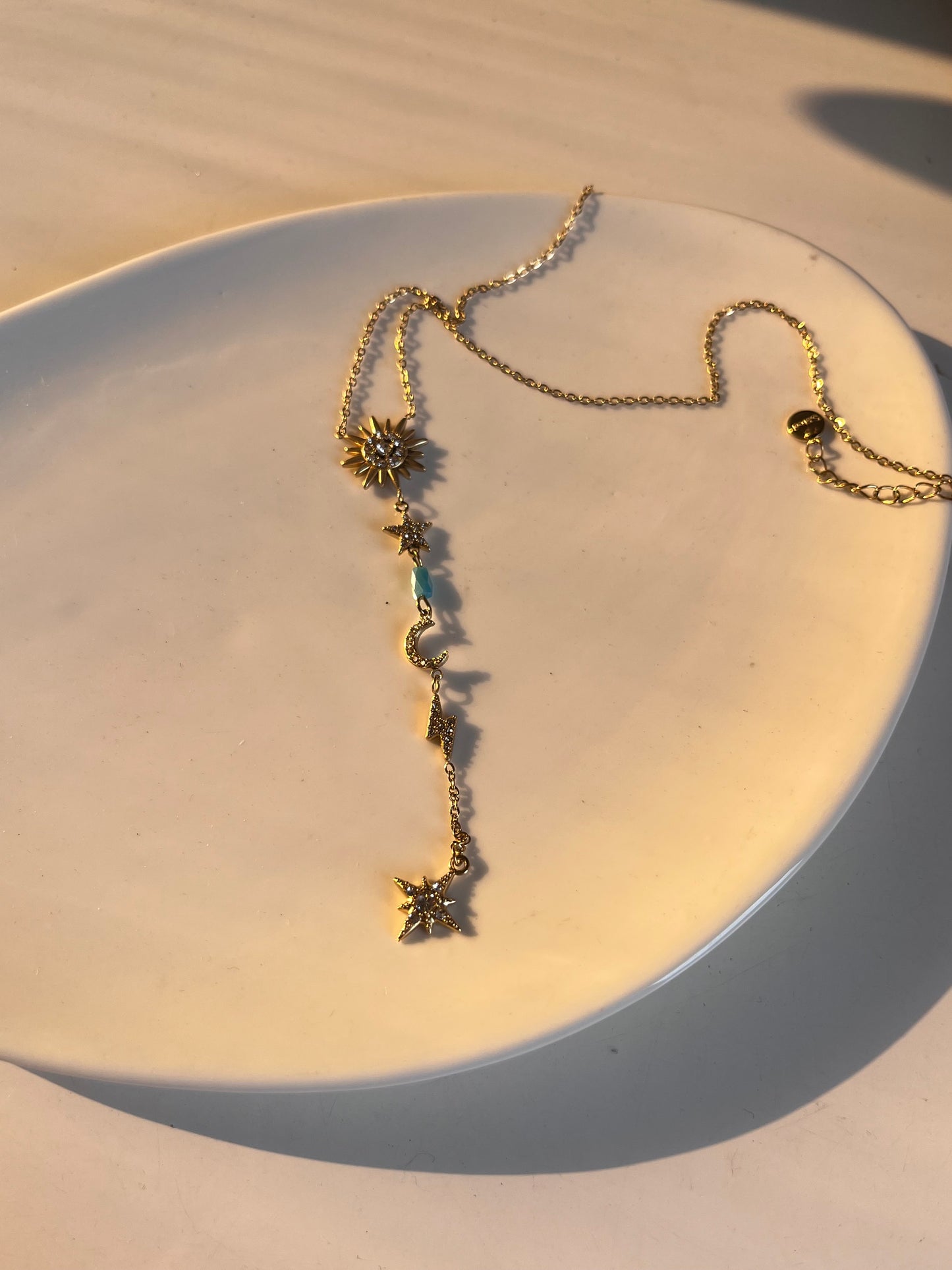 Sun and moon drop chain