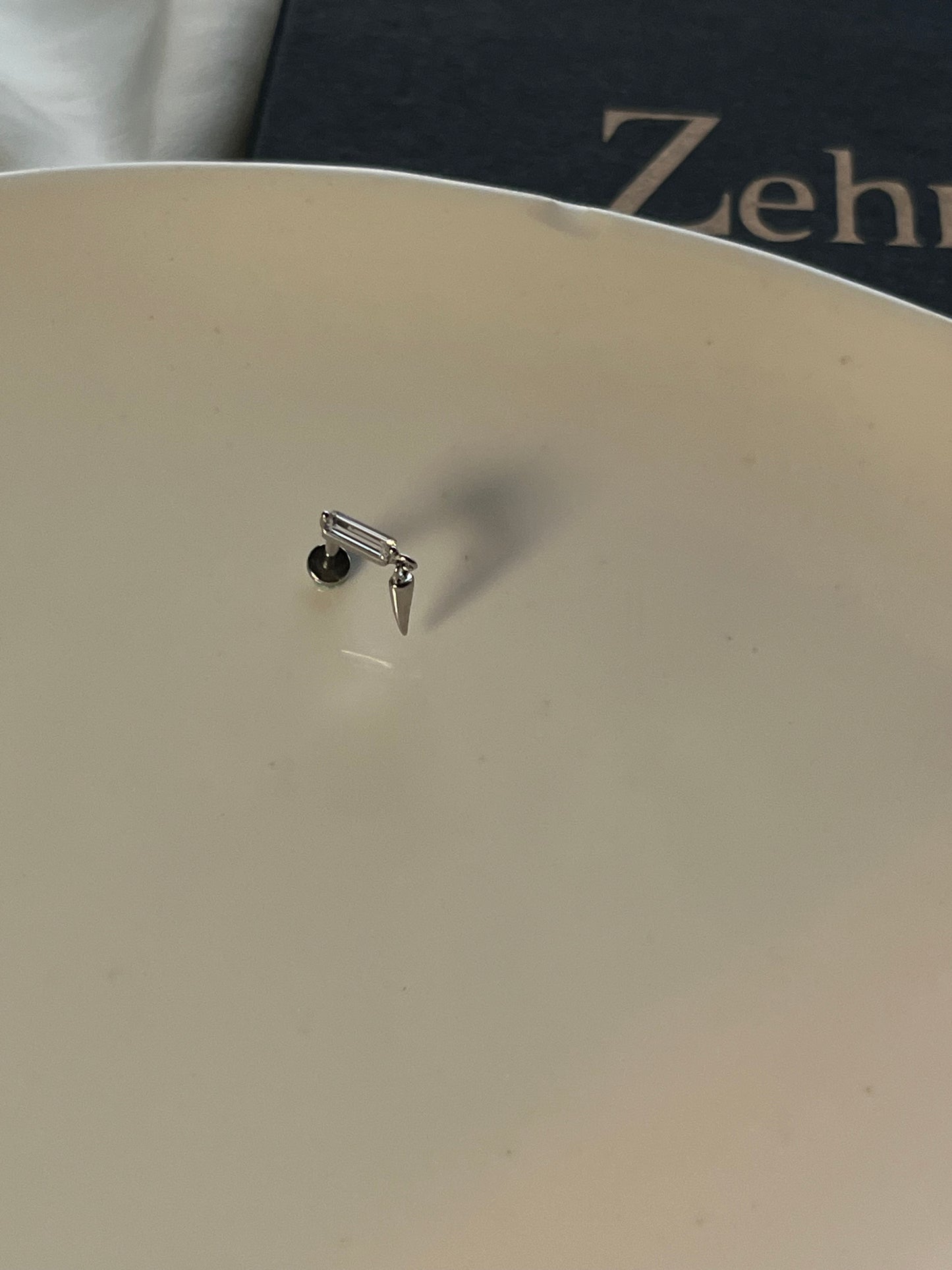 Silver Hanging Single Stud