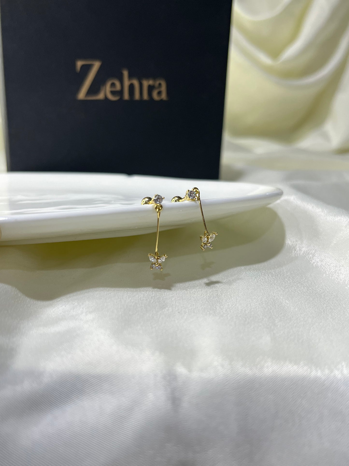 Butterfly Hanging Studs Pair