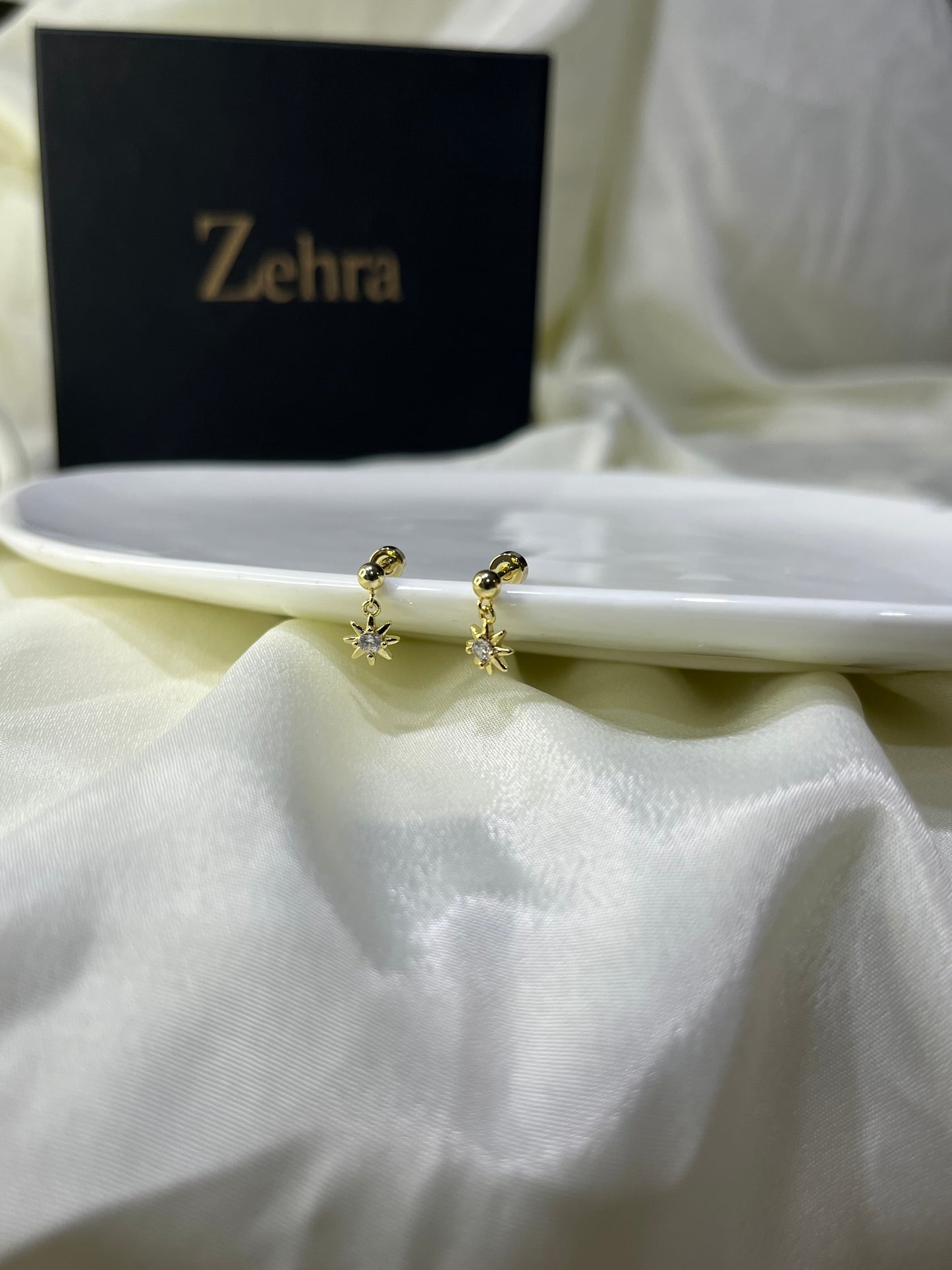 Sun Hanging Stud Pair