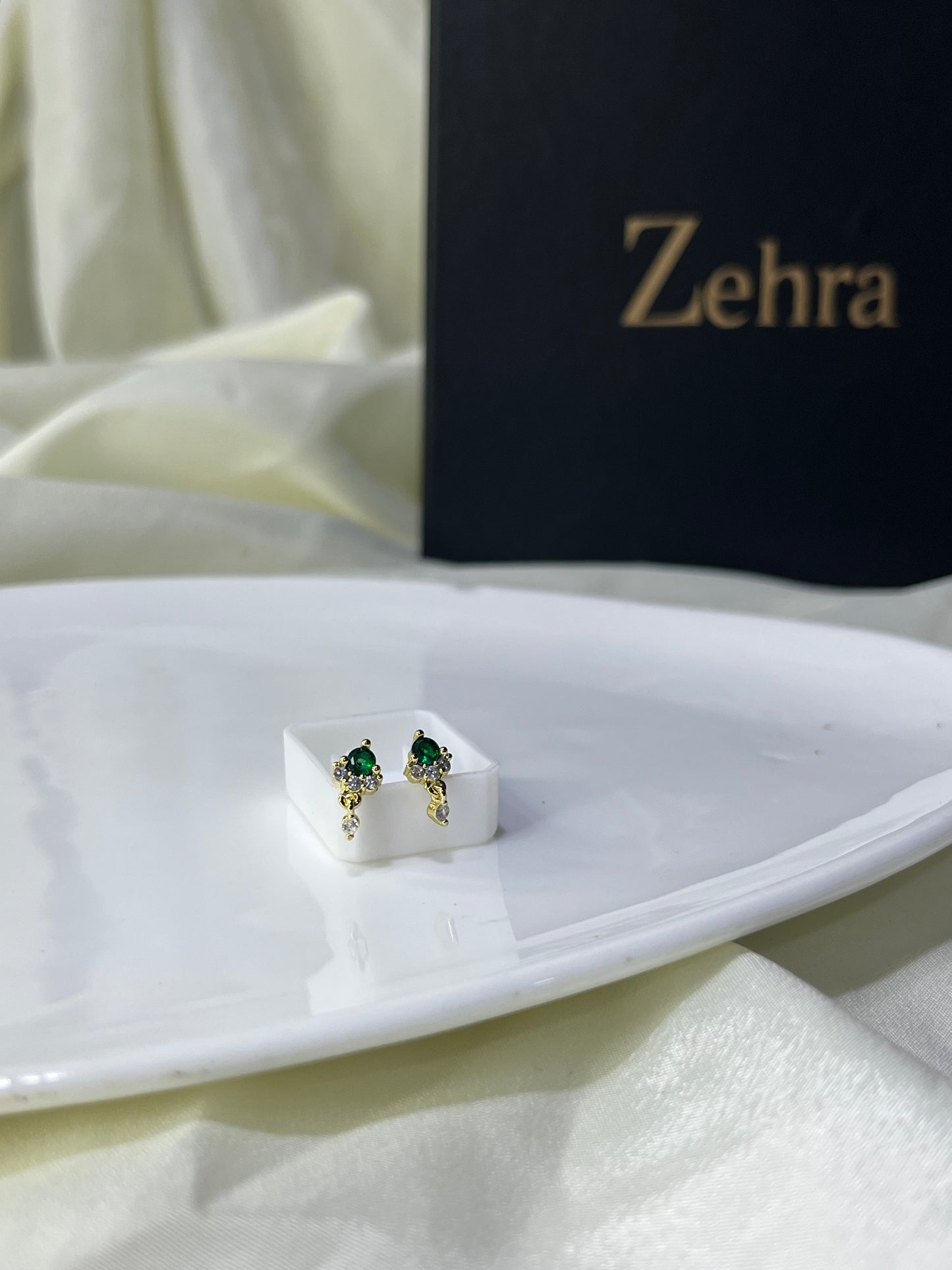 Green Stone Hanging Pair