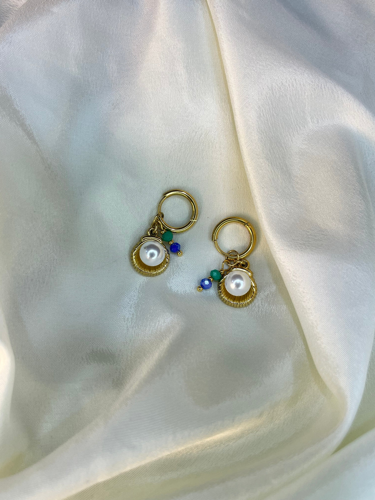 Shell Pearl Hoops