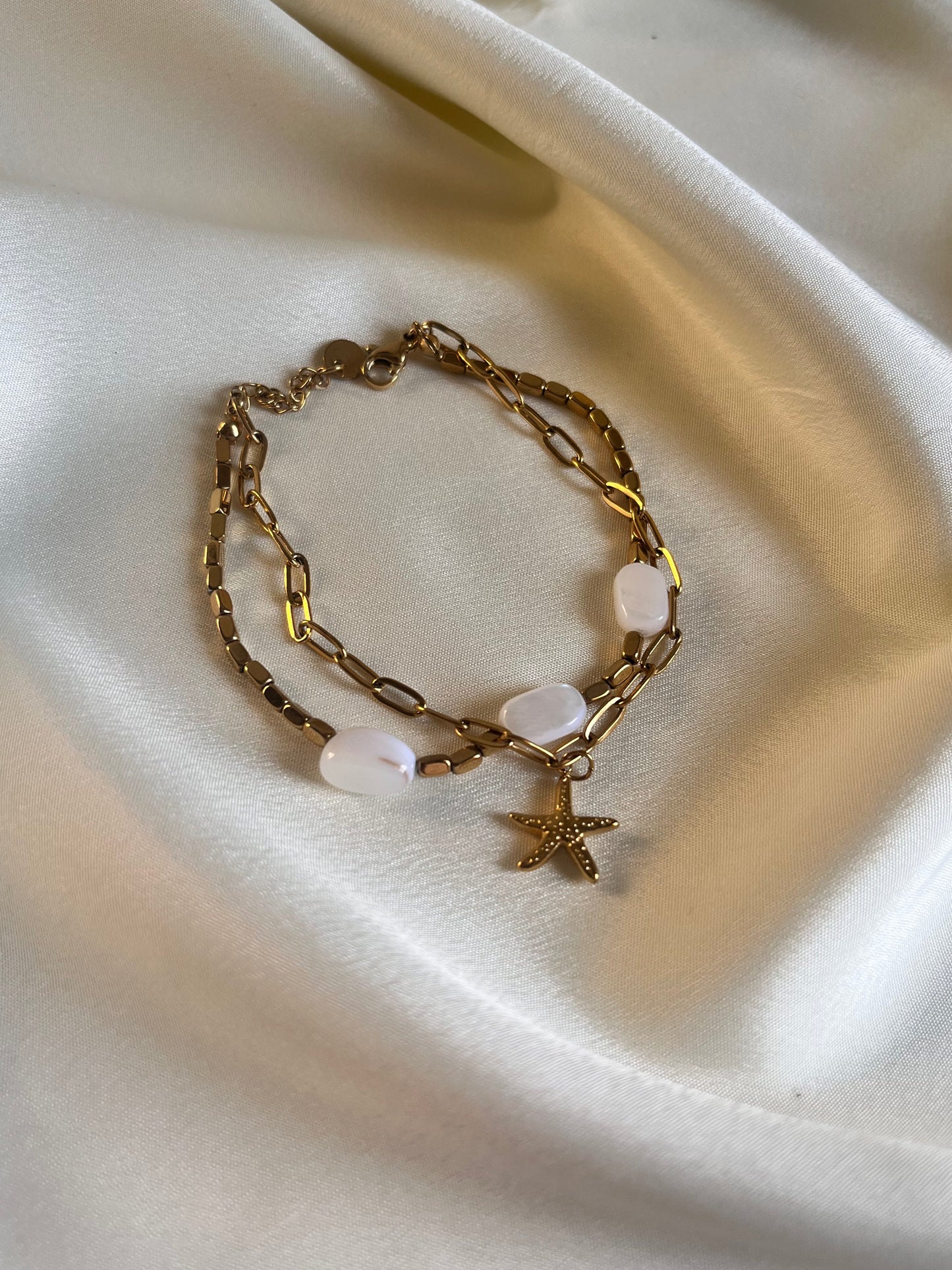 Sea shells Bracelet Double Layer
