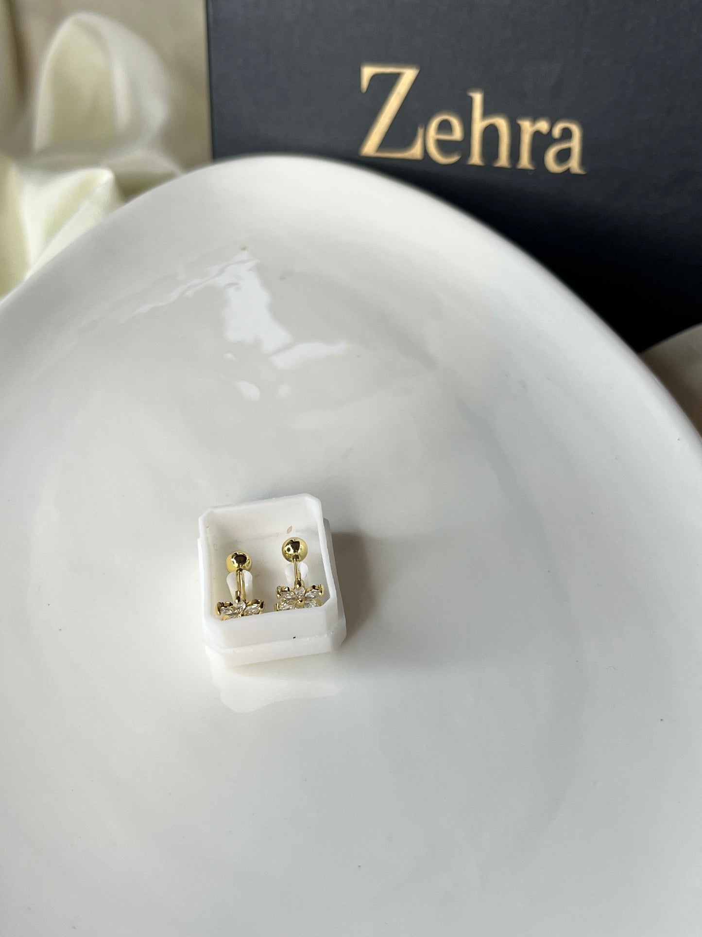 Flower Studs Pair
