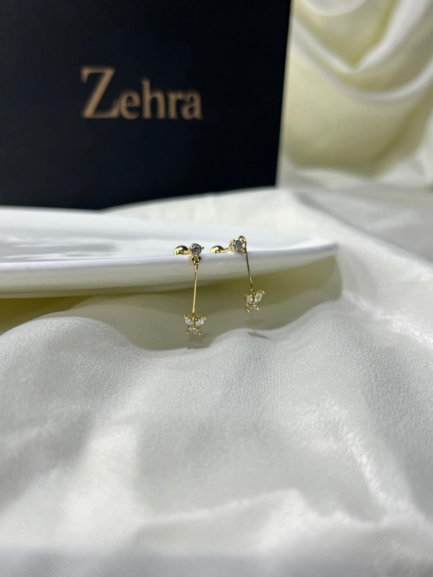 Butterfly Hanging Studs Pair