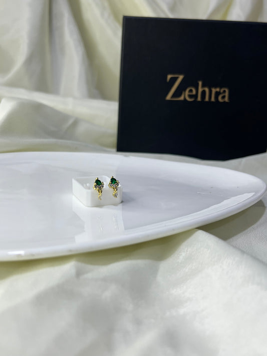 Green Stone Hanging Pair