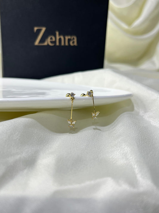 Butterfly Hanging Studs Pair