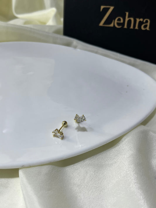 Dual Stone Stud	 Pair
