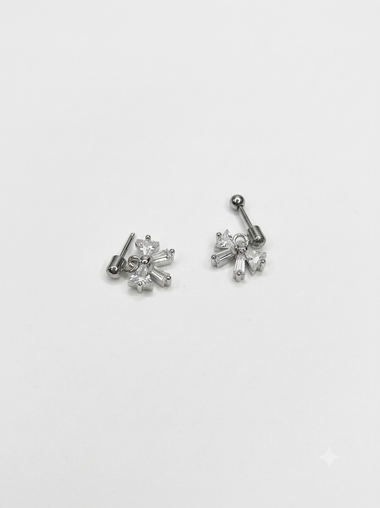 Bow Silver Helix (pair)