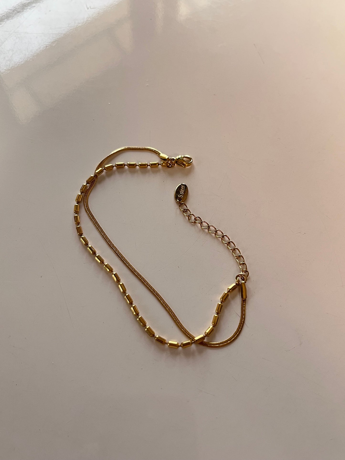 Double layered bracelet