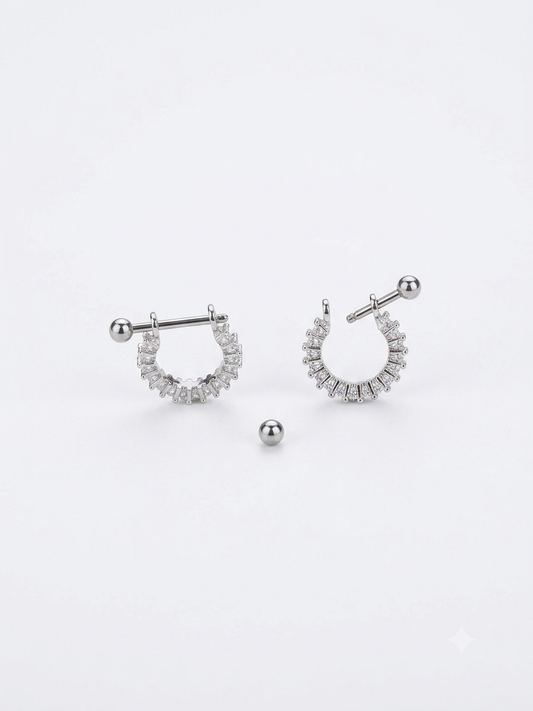 Silver Twisted Rope Hoop