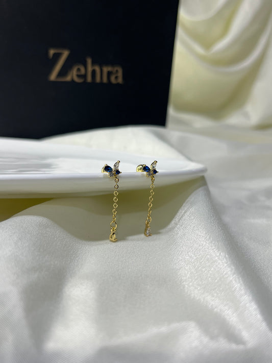 Blue Studded Hanging Pair