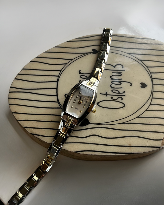 Silver and Golden watch